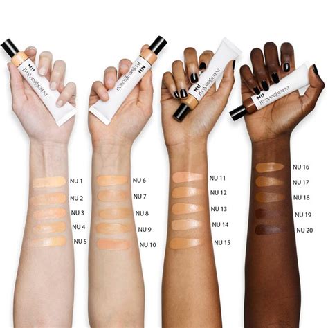 ysl nu bare look tint swatches